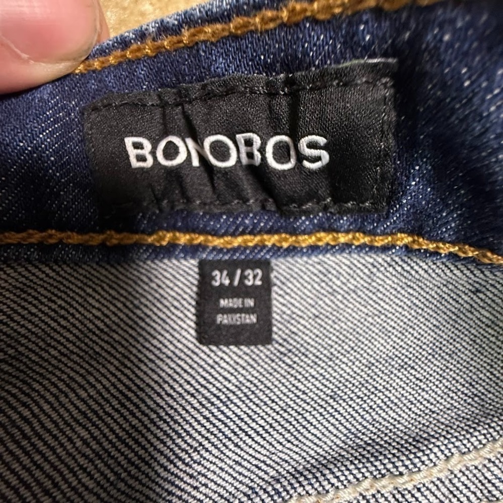 Bonobos Athletic Jeans Men's 34x32 Blue Medium Wash Stretch Denim - Picture 4 of 9